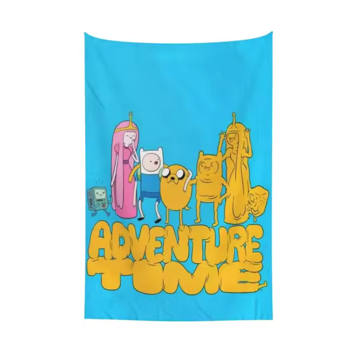 Adventure Time Jake Silliness Finn Bros tapiz colgante de pared para dormitorio y sala de estar - 1