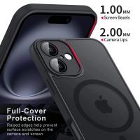 Funda magnética de lujo con armadura translúcida mate a prueba de golpes para iPhone 11 12 13 14 15 16 para cubierta de carga inalámbrica Magsafe - details 2