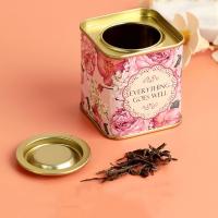 Caja de lata decorativa para té, lata de té de Metal pequeña cuadrada, té portátil sellado - details 1