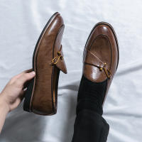 Zapatos Lefu para hombre, calzado de cuero PU, Color sólido, Simple, moda, transpirable, británico, grande, 38-46 - details 9