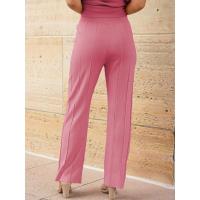 2025 Conjunto informal de punto para mujer: suéter de punto sin mangas + conjunto de dos piezas con pantalones de pierna ancha - details 17