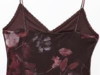 Vestido irregular con tirantes estampados y cuello en V de encaje elegante a la moda para mujer nuevo estilo - details 9