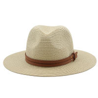 Sombreros panamá de ala ancha para hombre y mujer, sombrero de paja para la playa, protección UV, UPF, 54-58-60cm - details 4