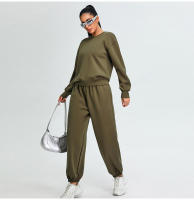 Otoño Invierno nuevos pantalones deportivos de cintura alta Modal suave Jogger correr entrenamiento suelto Casual Fitness pantalones largos - details 35