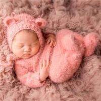 Ropa de Bebé Hecha a Mano con Estampado de Lobo y Cachorro Ropa de Peluche de Oso de Crochet para Recién Nacidos Suministros de Fotografía - details 9