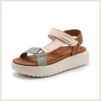 Sandalias Deportivas Para Mujer, Plataforma De Retales, Zapatos Con Elevador De Banda Estrecha, Soporte De Arco De Velcro Ajustable, Senderismo Al Aire Libre 41 - details 20