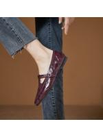 Zapatos de mujer hechos a mano, primavera y verano 2025, nuevos, estilo retro Mary Jane, japoneses y coreanos, planos con cordones. - details 2
