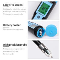 Medidor de PH de los alimentos, medidor profesional de alta precisión, temperatura, Sensor de pH, Analizador de acidez para carne, enlatado, queso, masa, agua, 0,00 ~ 14.00pH - details 13