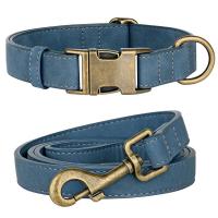 correa ustables cuero PU perro, Collar duradero cuerda de plomo mascotas, suave para perros pequeños, medianos y randes, - details 9