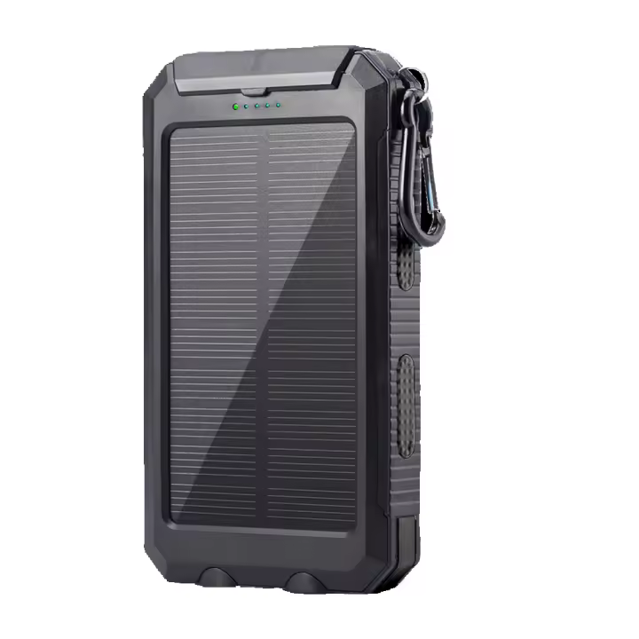 Cargador Solar Portátil de Alta Capacidad 20000mAh Doble USB Luz de Flash LED Incorporada - 1