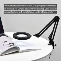 Lupa iluminada para reparación de soldador, lámpara de mesa, belleza para el cuidado de la piel, 72LED 8X/10X, USB, 3 colores - details 4