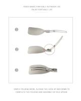 Sartén plegable portátil de acero inoxidable para exteriores, utensilios de pícnic para barbacoa, olla de viaje para escalada - details 4