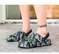 Sandalias De Hombre Talla Grande Con Suela Gruesa Antideslizante Para Playa Y Jardín EVA Cómodas Clogs Casuales Color Camuflaje - details 9
