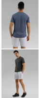 Hombres de manga corta al aire libre deportes fitness camiseta de negocios tops de primavera y otoño - details 1