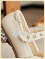 Zapatos de cuero de princesa para niños y niñas, calzado de tacón alto con diamantes de agua, para primavera y otoño, 2024 - details 4