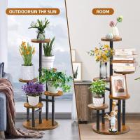 Mara Soporte para Flores de Esquina de 6 Niveles Soporte de Jardín Redondo Estantes de Pared Gato - details 2
