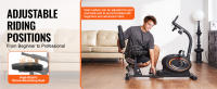 SucceBuy Bicicleta estática reclinada con resistencia magnética ajustable, asiento cómodo, monitor LCD y volante de inercia pesado - details 4