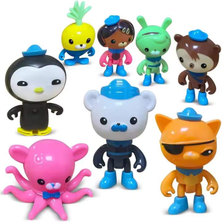 CHANECALL Figuras de acción de juguete, 8 piezas de figuras decorativas para tartas, mini figuras de animales, juego de juguetes educativos oceánicos para niños, suministros para fiestas de cumpleaños, Navidad - 1