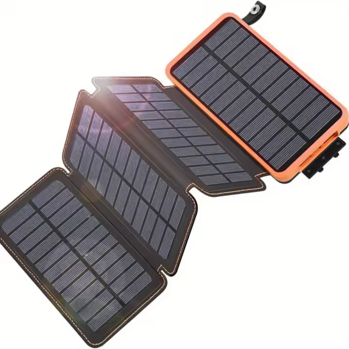 Cargador Solar Portátil de 20000mAh Batería Externa de Polvo de Litio Compatible con Smartphones, Tabletas Paneles Solares, Micro USB Certificado CE - 1