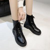 Botas de encaje con punta redonda y tacón Bo para mujer, talla grande, otoño e invierno - details 5