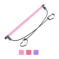 Bar Stick with Resistance Band Tubes for Twisting Sit- Gym, Leg, Butt and Full Body