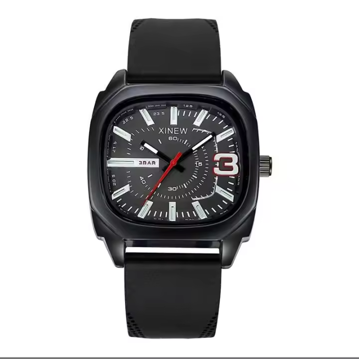 Relojes baratos de marca XINEW originales de lujo de primera calidad para hombres y estudiantes, reloj de cuarzo sencillo deportivo con banda de silicona informal a la moda para hombres y estudiantes, Montre Homme - 1