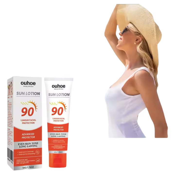 Crema Protector Solar Spf90 Bloqueador de Rayos UV Resistente a Quemaduras - 1