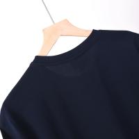 Camiseta Deportiva de Algodón Puro para Hombres Cuello Redondo, Estampado de Logotipo Delantero, Estilo Básico Casual para el Verano - details 7