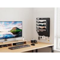 Soporte de Metal A4 con 8 Compartimentos Revistero Organizador de Pared para Oficina con 5 Ganchos - details 18