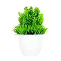 Plantas artificiales en maceta, bonsái verde, árbol pequeño, plantas de hierba, adorno en maceta, flores falsas para decoración del jardín del hogar, fiesta de boda - details 12