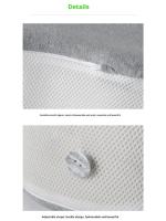 Almohada de Pierna Ajustable para Duerme Lateral Almohada de Memoria de Algodón Ortopédico con Rebote Lento Almohada de Pie de Embarazo para Alivio del Dolor de Rodillas - details 9