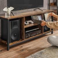 Soporte de TV de hasta 60 Pulgadas, Mueble Tele con estantes Abiertos, Consola para Sala de Estar, Entretenimiento, Marrón Rústico y Negro LTV060B01 - details 6