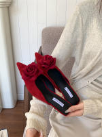 Nueva bolsa cabeza media zapatillas arco de las mujeres tacón grueso tacones altos francés perezoso de un pedal zapatillas geniales - details 7
