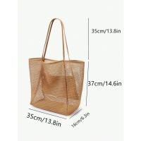 Bolsos para Mujer Tote Malla, Plegable y Impermeable, Versátil, Capacidad Grande, Ideal para Playa, Camping y Viajes - details 8