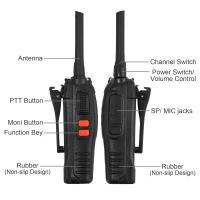 Walkies Talkies Batería Recargable Walky Talky Profecionales 16 Canales CTCSS DCS Transmisores Receptores Radiocomunicación Gran Alcance Emisora Radio con Pinganillos - details 4