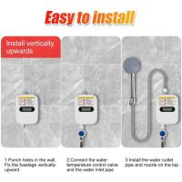 Calentador de agua eléctrico instantáneo, 3500W, 110V, grifo de baño, calefacción instantánea en 3 segundos, enchufe estadounidense - details 5