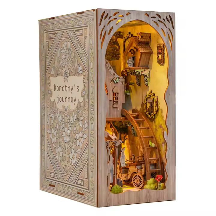 Rompecabezas 3D de Madera Kit de Construcción de Casa de Muñecas Mini Decoración de Escritorio Fancy Ideal Regalo de Holiday para Amigo y Amiga - 1