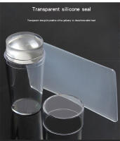 Nuevo sello transparente nueva uña de sello de penetración completa mango de la cabeza de sello flor raspador de 2,4cm cabeza de - details 2