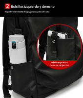 Mochila sencilla para hombre, mochila de viaje de ocio, bolsa para ordenador de 15,6 pulgadas - details 6