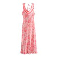 Ropa de mujer de estilo europeo y americano, seda de moda satén textura impresión suelta vestido casual 9878147 - details 3