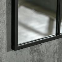 Espejo Decorativo de Pared 60x91 cm Espejo de Ventana de Metal para Salón Dormitorio Entrada Estilo Moderno Negro - details 8