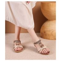 Elegantes Sandalias de Verano 2025 Boho con Strass Chanclas de Dedo de Cuero Genuino, Moda Playa y Fiesta, Diseño Exclusivo y Lujo - details 18