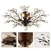 Lámpara de Techo Colgante Ramas de Flor, cristal, Metal, Estilo Vintage, Arte Negro, LED - details 5