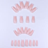 24PCS Uñas Postizas Francesas Blancas Rectangulares Estilo Explosiones En Europa Y América Long Water Pipes Falsas Para Mujeres - details 1