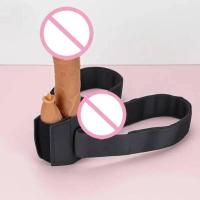 Vibrador consolador de cuero con correa forzada, arnés eléctrico para cintura, soporte para cinturón con lazo fijo, inserción de orgasmos especializados - details 11
