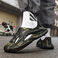 Zapatillas verano casa de los hombres antideslizante desgaste exterior moda nuevas sandalias al aire libre playa resistente al desgaste de una palabra - details 14