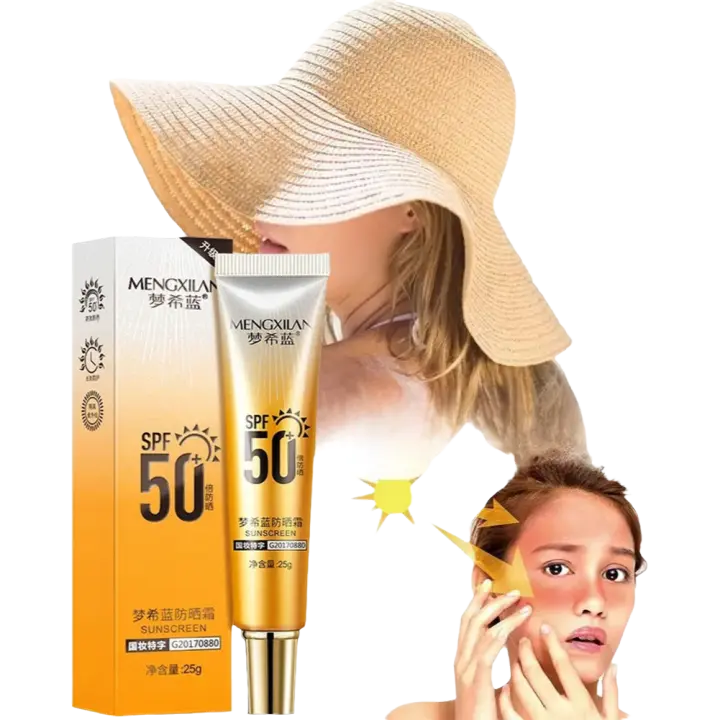 Crema Protector Solar SPF 50 Impermeable, Anti-sudor, Blanqueador, Hidratante para Cara y Cuerpo - 1