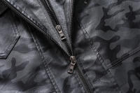 CHAIFENKO Chaqueta de Cuero Camuflaje Grueso Abrigo de Ocio de Invierno con Gorra Desmontable - details 7