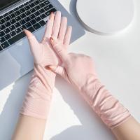 Guantes de protección solar Anti-UV para mujer, guantes finos y transpirables para montar a caballo, guantes para conducir con pantalla táctil alargada para verano al aire libre - details 10