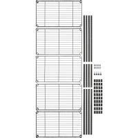 Estantera de 5 Baldosas Ajustable en Altura Sin Ruedas, Negro, 58.9 cm x 34 cm x 152.4 cm - details 5